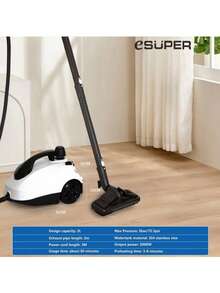 ESUPER Steam Mop - 19-In-1 Steam Cleaner For Home With 71 OZ Water Tank & 16.4FT Power Cord, 2000W, Detachable Steam Mops For Floor Cleaning MultiPurpose Steamer For Hardwood, Tile, Furniture With 19 Accessories - EU E Type Plug(220-240V) - View 2
