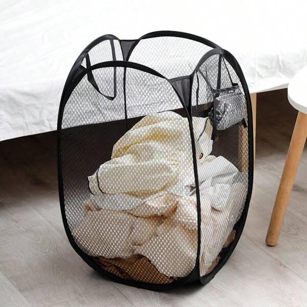 Grand panier à linge , panier à linge pour enfants, panier de lavage en maille, pliable, respirant, usage domestique/portable