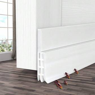 2 pièces Pare-brise de porte - Balai de porte premium/Bande d'étanchéité pour porte Sceau de porte de chambre Garde-vent résistant à la chaleur et aux insectes Insonorisation - Installation facile