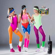 6pcs/Set Inflatable Rock Star Party Favors, Including Inflatable Microphone Stands And Phone Guitar Party Decorations, 80s 90s Theme Accessories
