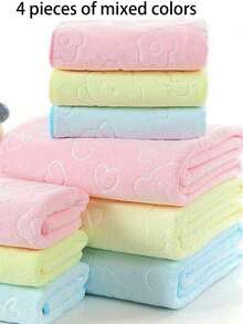 Ręczniki 1/3/4 szt., Ręczniki z wytłoczonym słodkim misiem z kreskówki, Miękkie, chłonne, szybkoschnące ręczniki do twarzy, Wysokiej jakości ręczniki prezentowe dla mężczyzn i kobiet, Artykuły łazienkowe i domowe, Salon, Sypialnia, Łazienka, Wykonane z dzianiny poliestrowej, Tkactwo o tematyce kosmicznej, Szkoła, Powrót do szkoły, Podróże, Niezbędne artykuły podróżne, Artykuły domowe, Ręcznik, Pielęgnacja skóry - Wielokolorowe - Zobacz 12