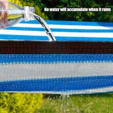 Farbiges Außen-Schattennetz, Sonnenschutz mit UV-Schutz, UV-geschütztes farbiges Schattentuch, rechteckige Pool- und Garten-Abdeckung, geeignet für Garten, Terrasse, Pavillon, Gewächshaus und Pergola, tragbares rechteckiges Schattentuch mit Streifendesign für Pergola, Terrasse, Garten, Blumen, Pflanzen, Gewächshaus und Haustiere