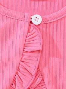 2pcs Baby Girl Cute And Elegant Bow Decor Camisole Dress With Mini Jacket Set, Rose Red