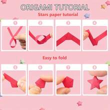1350/ 1030 Pieces Of Star Origami Multi-Color Lucky Star Paper Strips, Double-Sided Craft Art Paper Decorative Folding Paper DIY Star Origami Strips Handmade Crafts Origami Paper Crafts Holiday Gifts - 1350 chiếc - Xem 4