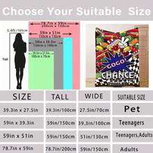 1pc Comfortable & Happy Clown Themed Wool Blanket, Full Of Cartoon Elements And Vibrant Colors, Printed Pattern Wool Blanket Brings Vitality And Fun, Fashionable, Soft, And Warm
