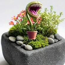 2D Whimsical Carnivorous Plant Garden Sign - Acrylic Outdoor Decor For Indoor Potted Plants, Bonsai, Yard And Lawn - Adorable Pitcher Plant Design, Perfect For Home And Garden Decor, Birthday, Garden Decor With Intricate Detailing