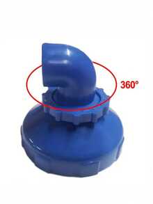 Boquilla de entrada de piscina giratoria 360 grados apta para tubos de 32mm y 38mm, accesorio de ventilación de plástico azul