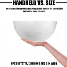 Styrofoam Half Balls 12 Inch,1PC Large White Half Foam Balls For Crafts, DIY Craft Giant Foam Balls For Home And School,Smooth Solid Round Balls (Half Styrofoam-12in-1pc) - Half Styrofoam-12in-1pc - View 3