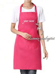 Custom Apron With Text And Personalized Photo, Waterproof Kitchen Cooking Apron, Customized Logo Chef Apron, Gift For Birthdays, Anniversaries, Weddings, Ideal Gift For Women, Men, Mom, Dad, Husband, Housewarming Gift - Multicolor - View 6