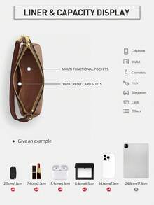 Nolita 19 Shoulder Bag In Blocked Signature Canvas Purse Gift For Women Purse And Bags For Women Underarm Bag Satchel Bag Christmas Thanksgiving Day Gift For Her CW426 - Tan Brown - 查看 8