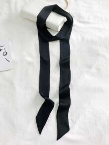 1 pièce Bandeau extra long pour femme 1m, bandeau foulard de couleur unie polyvalent pour la taille ou la décoration du cou, foulard long et fin en soie, accessoire pour fête, cadeau pour les proches et les amis, bandeau turban, serre-tête, bandeau de sport