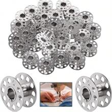 7-21 peças/Carretéis de Metal Vazios Carretéis de Aço Inoxidável para Máquina de Costura Doméstica, Acessórios de Costura