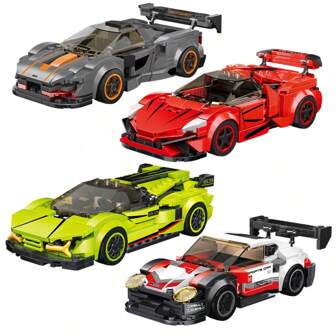 适合 14 岁以上青少年的礼物：超级赛车积木 - 他们最喜欢的玩具！创意有趣的世界名车系列微粒小桌面装饰 3D 拼图，适合装饰家庭/办公桌，作为送给朋友和亲人的节日礼物，非常适合//圣诞节房间装饰、积木、拼图、3D 拼图