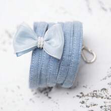 PINCOOL 1 conjunto de arnês e guia para animais de estimação, P/M/G, guia de caminhada de 1,2 m, fofa e adequada para cães e gatos pequenos - Cinza - Ver 3