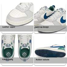 Nike COURT BOROUGH LOW RECRAFT BGCN 低帮复古运动鞋，轻便运动休闲鞋 HM3722-141 - 白-灰 - 查看 7