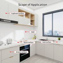 1 rouleau Film vinyle transparent autocollant - Protection murale pour dosseret de cuisine, anti-huile de cuisine transparente, applicable aux cuisinières, armoires, murs, taille : 15,76 * 118 po