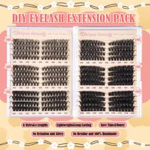 Lash Clusters Natural Individual Lashes432/216Pcs Wispy Cluster Eyelash Extensions D Curl Lash Extension Volume Cluster Lashes (30D 40D 50D 60D 80D 100D Mixed, 10-16MM) Extension Dramatic Eyelash Extensions Eyelashes Clusters.Wedding Bride Makeup Tools