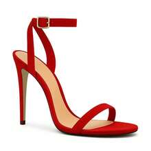 Royalz Nubuck Liz High Heel Sandal In Red - Red - View 4