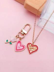 50pcs Valentine's Day Heart Pendants - Zinc Alloy Love Charms With XOXO, Floral & Star Designs For DIY Jewelry Making (Necklaces, Earrings, Bracelets) - Heart Jewelry - View 10