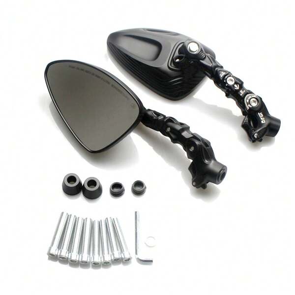 2pcs Motorcycle Folding Rearview Mirror Universal Handlebar 8MM 10MM Side Mirrors Cafe Racer Old School
