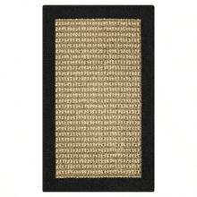 1'8"X2'6" Farmhouse Faux Sisal Olefin Black Border Indoor Accent Rug