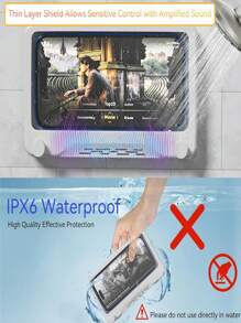 Soporte para teléfono resistente al agua con ventosa giratoria a 360°, sensibilidad táctil y estabilidad mejoradas, perfecto para transmisión en streaming, películas y música. Ideal para usar en el baño y la cocina. Compatible con iPhone y teléfonos Android. Regalo para cumpleaños, familia y amigos. Soporte para teléfono para baño y cocina en verano.
