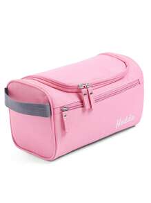 1pc Custom Name Toiletry Bag Personalised Monograms Travel Bag For Women Men Customized Hanging Cosmetic Organizer Water Resistant Makeup Bag For Accessories Toiletries Medium Size Large Capability Travel Essentials