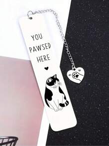 1pc Grappig Bookmaker Cadeau, Geschikt Voor Vrouwen, Dochters, Zonen, Families, Schrijvers, Boekenliefhebbers, Leuke Bladwijzers, Geschikt Voor, Kerstcadeaus Voor Vrienden, Leraren, Kattenpoot, Hartvormig, Schattige Katten