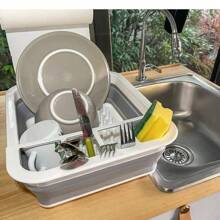 Égouttoir à vaisselle pliable en silicone pour camping-car, bateau, caravane, égouttoir à vaisselle portable, organisateur de vaisselle pour cuisine, camping-car, camping-car