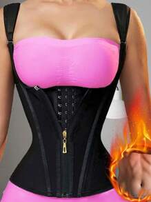 1PC And 2PCS Waist Trainer Corset Vest Zipper Tummy Control Shapewear Breathable Waist Cincher For Women Body Shaper Sport Girdle Adjustable Buttoned Repair Corset Zipper Steel Bone Belly Belt