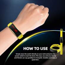 Women's Physical Mosquito Repellent Watch Men's Technology Mosquito/Insect Repellent Bracelet Sports Style Outdoor Portable Mosquito Repellent Device, Non-Chemical, Anti-Mosquito & Bug Gadget, Suitable For Outdoor/Fishing/Travel/Hiking/Beach/Camping, Great Gift For Family And Friends, Unisex, Multiple Colors Available