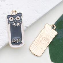 10pcs Zinc Alloy Black Cat Pendant DIY Necklace Earrings Bracelets Accessories Pet Keychain Pendant Charm Jewelry