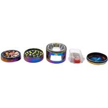 1pc 2.5" 4 Piece Pretty Stash Alloy Grinder Herb Spice Crusher Rainbow With Drawer Herb Spice Tobacco Grinder Crusher Funny Gift Ideal For Grinding Herbs With Style And Function Herb Grinder For Spices And Tobacco Novelty  Metal Core Compact Pocket Size, Ideal Gift For Halloween & Christmas& Valentine's Day - 顏色隨機 - 查看 6