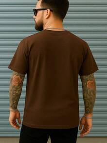 Men's Rodeo Country T-Shirt 100% Cotton Agro Made In Roça Printed Shirt Farm - 鏽棕色 - 查看 2