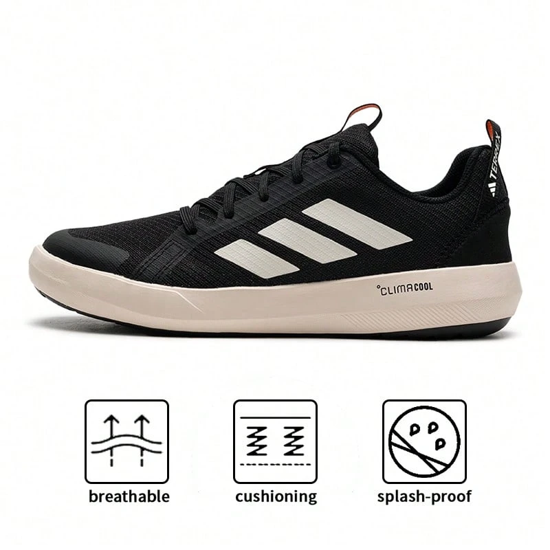 Adidas TERREX BOAT LACE CLIMACOOL戶外鞋緩震透氣男鞋越野登山鞋JI3499 - 黑色 - 查看 1