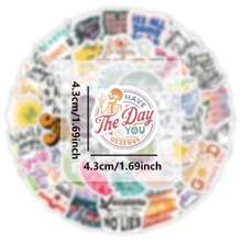 60 Sheets Per Pack. Positive Energy Inspirational Phrase Copywriting Graffiti Stickers Can Be Decorated On Scrapbooks, Phone Cases, Diaries, Laptops, Bumpers, Skateboards, Water Bottles, Etc. DIY Personalized Stickers Are The Perfect Gift., School Supplies,Back To School