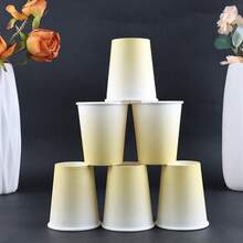 10 chiếc/20 chiếc/40 chiếc/bộ, cốc giấy màu vàng 9 oz cốc dùng một lần màu vàng trắng cốc uống nước cho tiệc cưới vịt may mắn quà tặng trẻ sơ sinh đồ dùng tiệc - Màu vàng - Xem 5