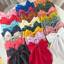 1pc /Multi-Piece Set Large Any Color Silky Soft Satin Ladies' Bow Hair Accessories – Large Bow Clips, Bow Hair Clips, Women's Hair Hoops French Hair Accessories, Hair Clips, Women's Accessories, Hair Accessories