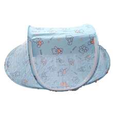 儿童蚊帐帐篷 - 合金框架便携式睡眠天篷 - 可折叠弹出式防蚊帐，适合 3 至 6 岁儿童 - 增强功能的涤纶网布