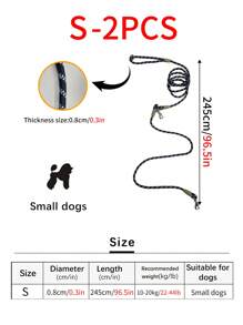 1pc Reflective Nylon Material Hand-Free Dog Leash, Adjustable Shoulder Crossbody Walking Strap For Small/Medium/Large Dogs