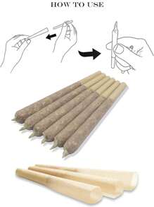 50 piezas de papel para cigarrillos en conos preformados, conos preformados de color natural de madera que se queman lentamente con filtro, adecuados para bodas, fiestas, regalos familiares, Día del Padre, celebraciones festivas, reuniones