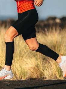 1 paire de bas de compression unisexes, manchons de jambe pour femmes sans pied, convenant aux activités extérieures de couple, sports, yoga, football, fitness, course, randonnée, cyclisme