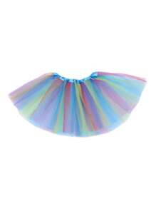 6-lagiger Tüllrock, Regenbogen 30cm Ballettrock, Partykostüm Tüllrock, Karneval Weihnachten Halloween Geschenke, geeignet für Outdoor, Party, Cosplay, Ballett, Laufen, Prinzessinnen-Hochzeit, geeignet für 3-12 Jahre alt