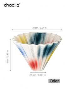choxila 1 件陶瓷咖啡滤纸滴滤器、纸杯蛋糕手冲咖啡滤纸、永久手工咖啡滤纸杯咖啡漏斗、咖啡配件