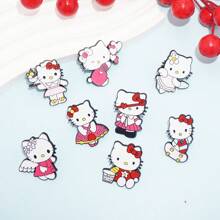 Sanrio 1pc Sanrio Hello Kitty Metal Brooch Pin Cartoon Kitty Cat Brooch For Backpack Clothing Accessories Cute Birthday Party Kawaii Jewelry Decoration