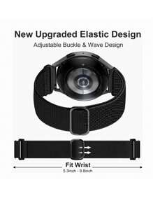 2pcs 20mm 22mm Nylon Elastic Solo Loop Strap Compatible With Samsung Galaxy Watch 7 6 5 4 40/44mm,Watch 6/4 Classic 43/47/42/46mm,Watch 5 Pro, Watch3 41/45mm,Gear S3 Classic/Gear S3 Frontier,18mm20mm22mm Quick Release Sport Wristband Replacement Compatible With Garmin Watch/Amazfit Watch/HW Watch GT