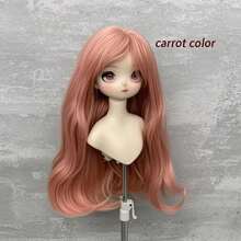 1pc BJD Doll Wig, MJD Doll Wig, SD Doll Wig 3/4/6 Inch Bangs Soft High-Temp Fiber Hair Blank For DIY Cotton Doll Making, Realistic Fantasy 60cm Wig With Inside-Curled Bangs