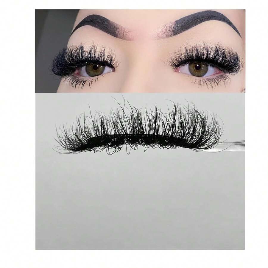 Miss Kiss Spikes Lashes Wet Set Natural Look Eye Lash Spiky Cat Eye Lash Classic Extension Eyelashes Wispy False Faux Mink Manga Eyelashes 1 Pair 14 MM - Solid - View 1