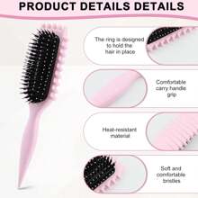Hair brushes Cepillo definidor de rizo - Cepillo de estilo de nailon para cabello rizado, moldeando y definiendo rizos de verano con menos tracción, ideal para la playa, viajes y uso diario