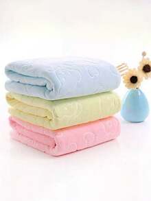 Ręczniki 1/3/4 szt., Ręczniki z wytłoczonym słodkim misiem z kreskówki, Miękkie, chłonne, szybkoschnące ręczniki do twarzy, Wysokiej jakości ręczniki prezentowe dla mężczyzn i kobiet, Artykuły łazienkowe i domowe, Salon, Sypialnia, Łazienka, Wykonane z dzianiny poliestrowej, Tkactwo o tematyce kosmicznej, Szkoła, Powrót do szkoły, Podróże, Niezbędne artykuły podróżne, Artykuły domowe, Ręcznik, Pielęgnacja skóry - Wielokolorowe - Zobacz 3